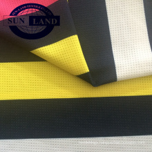 printing sports cloth 94% polyester and 6% spandex single mesh fabric